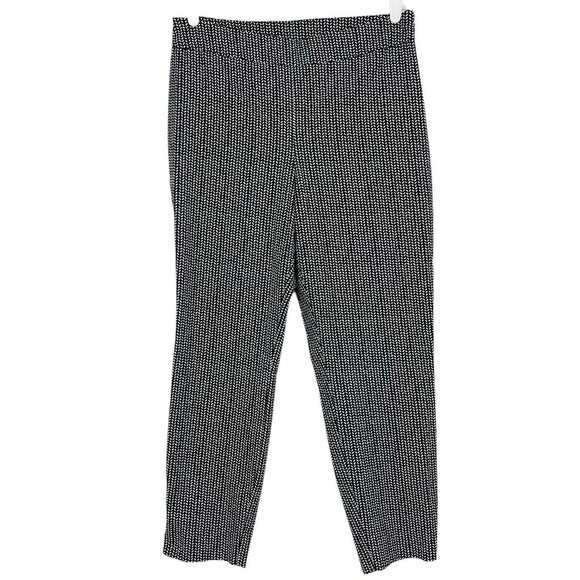Time and Tru Women's Ankle Pants Size 18 Black/White Mid Rise Stretch Zip Side - Picture 1 of 11